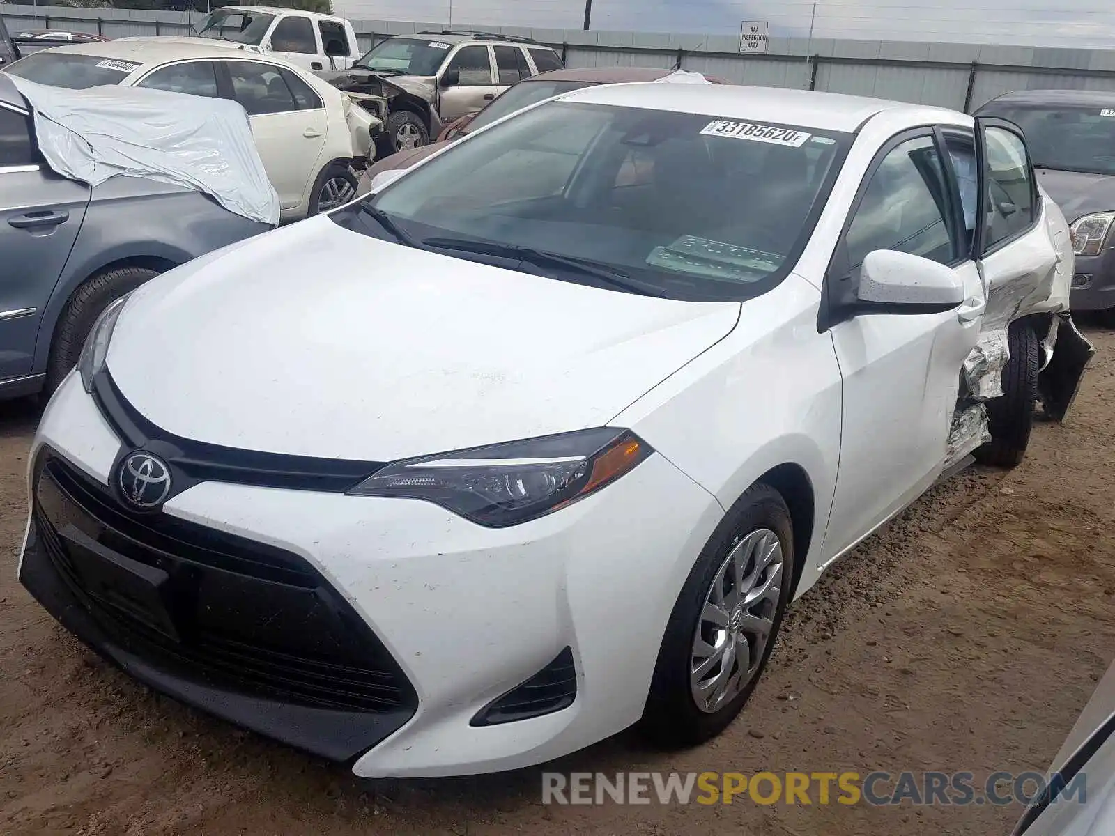 2 Photograph of a damaged car 2T1BURHE1KC194273 TOYOTA COROLLA 2019