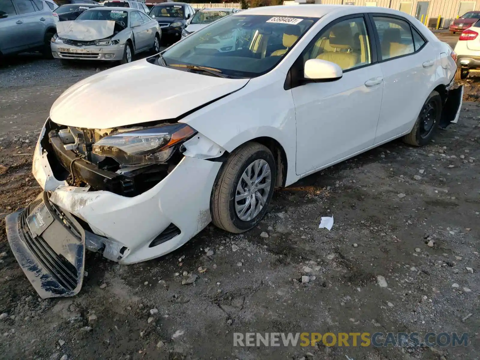 2 Photograph of a damaged car 2T1BURHE1KC194385 TOYOTA COROLLA 2019