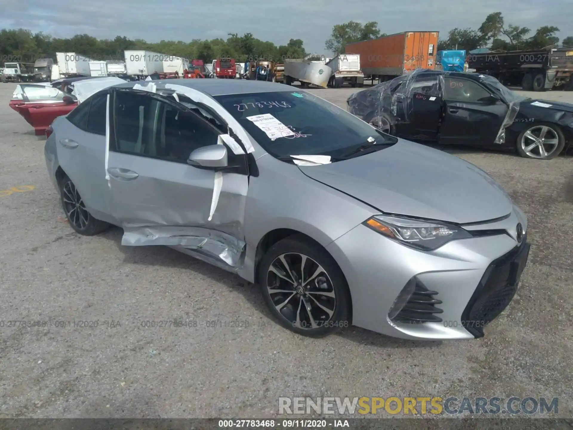 1 Photograph of a damaged car 2T1BURHE1KC194774 TOYOTA COROLLA 2019