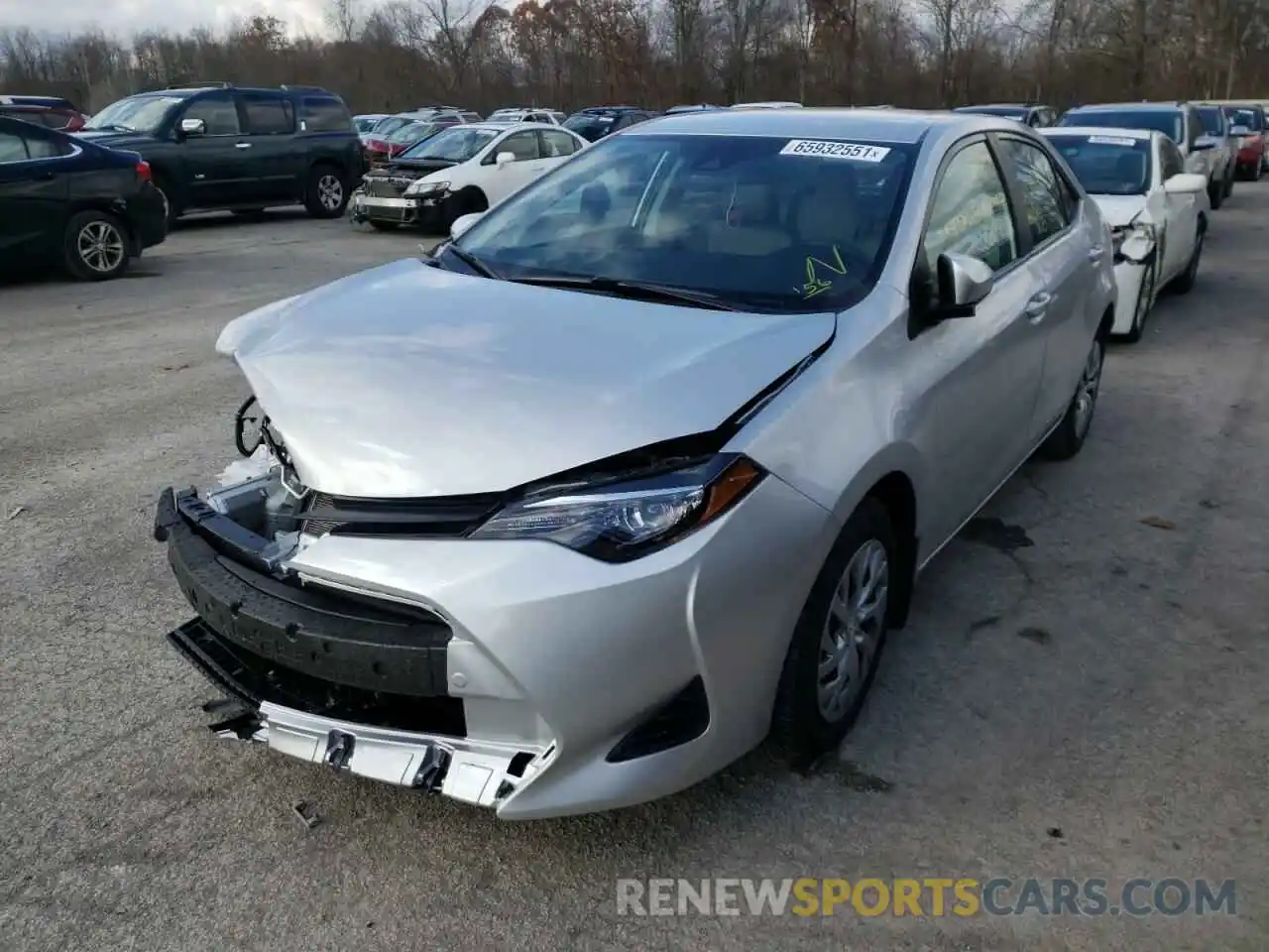 2 Photograph of a damaged car 2T1BURHE1KC195567 TOYOTA COROLLA 2019