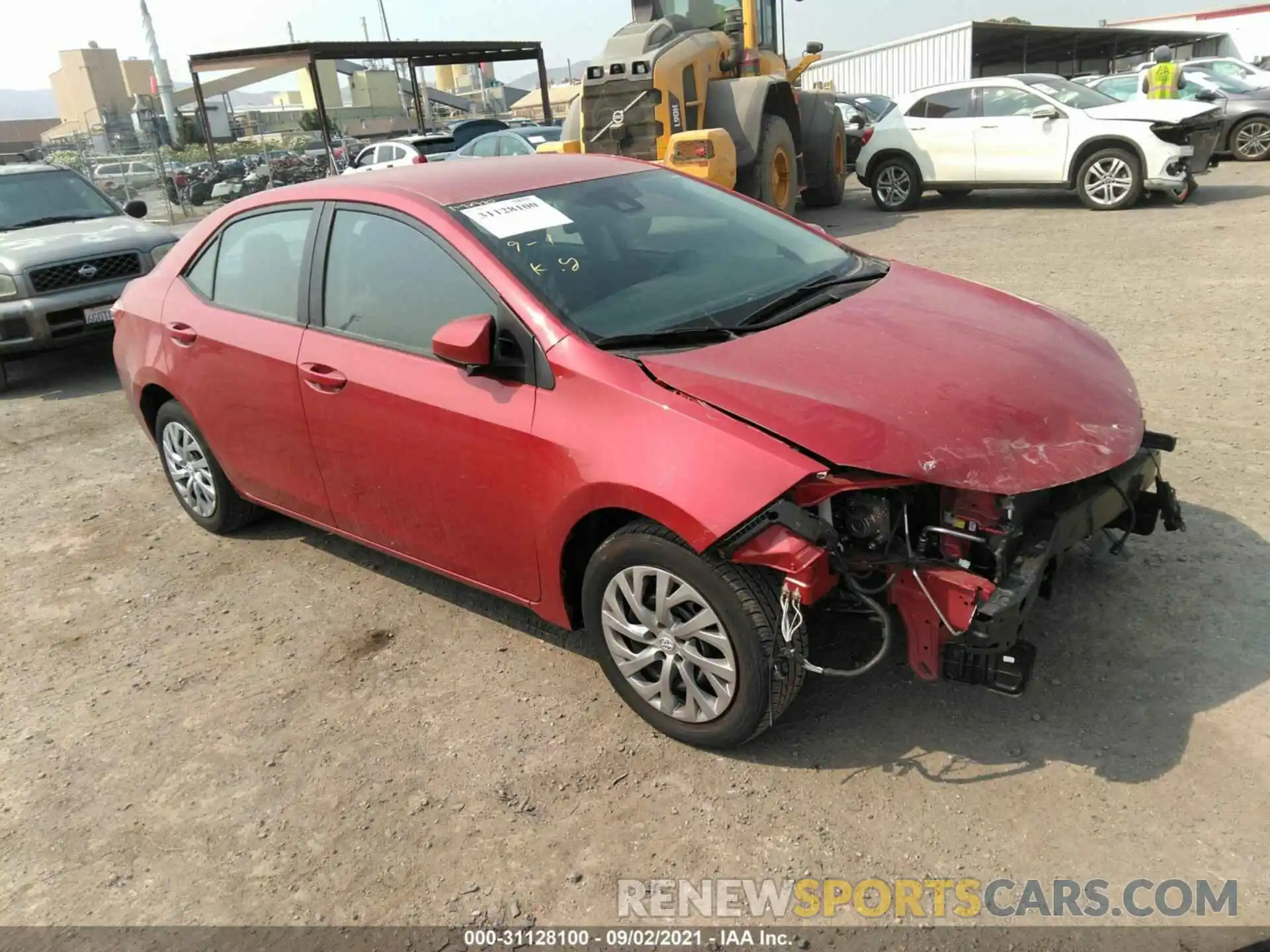 1 Photograph of a damaged car 2T1BURHE1KC200105 TOYOTA COROLLA 2019