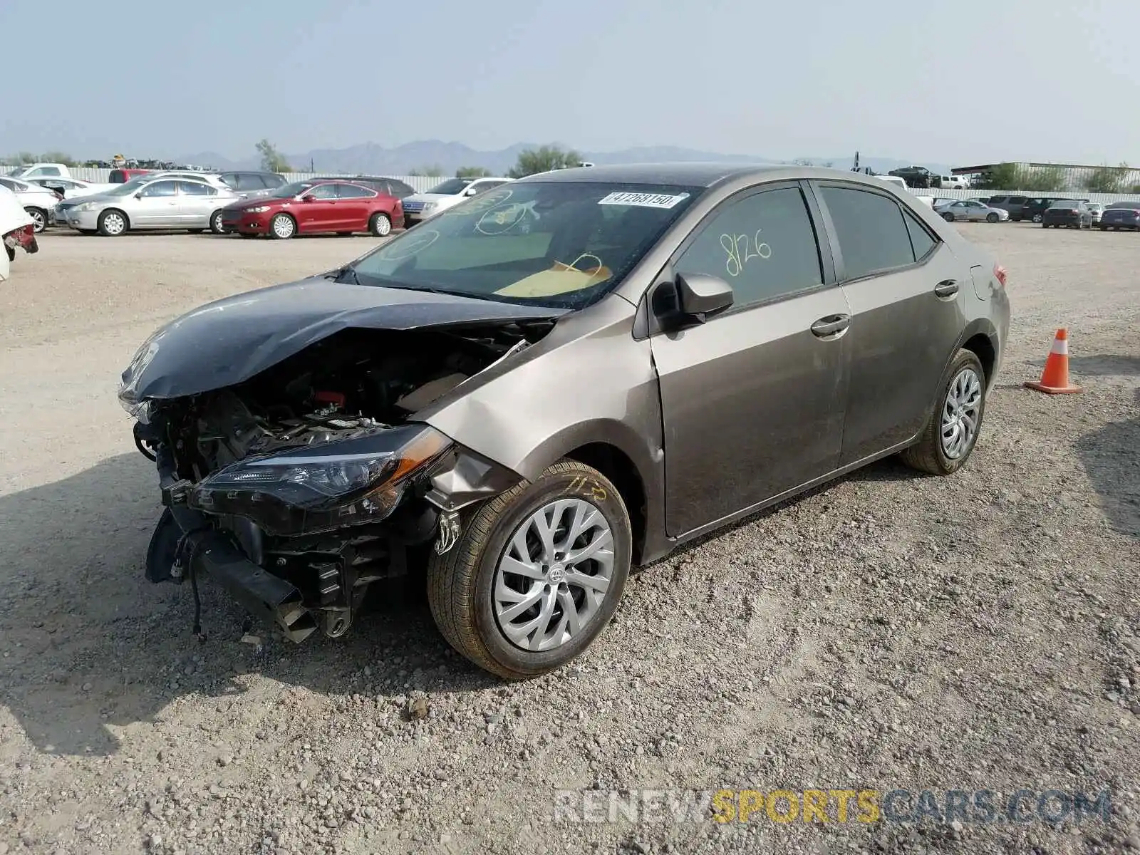 2 Photograph of a damaged car 2T1BURHE1KC200783 TOYOTA COROLLA 2019