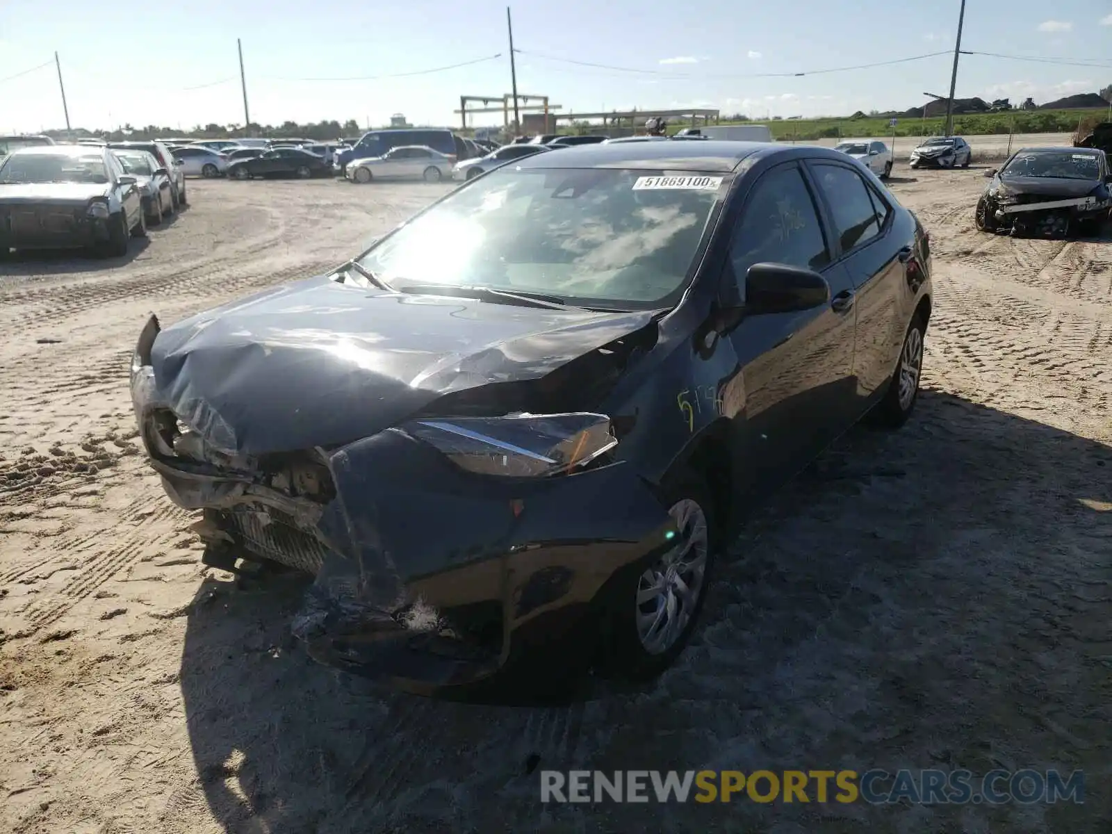 2 Photograph of a damaged car 2T1BURHE1KC204204 TOYOTA COROLLA 2019