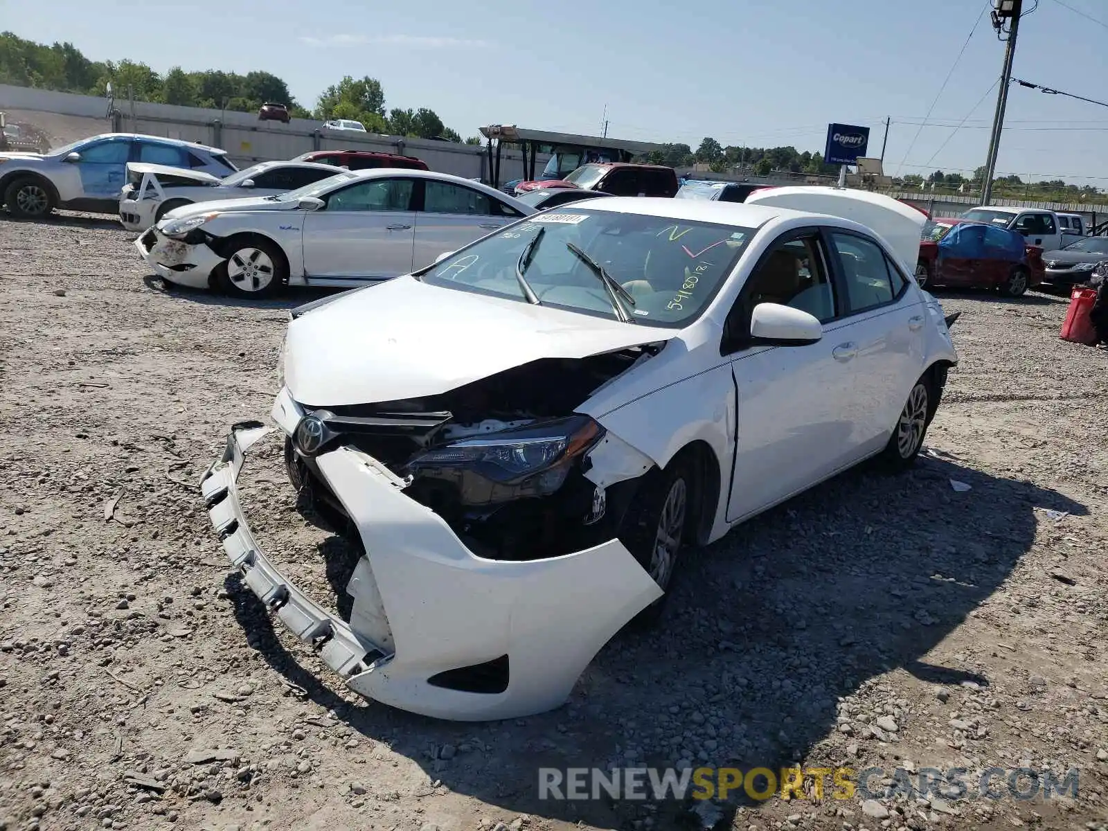 2 Photograph of a damaged car 2T1BURHE1KC205420 TOYOTA COROLLA 2019