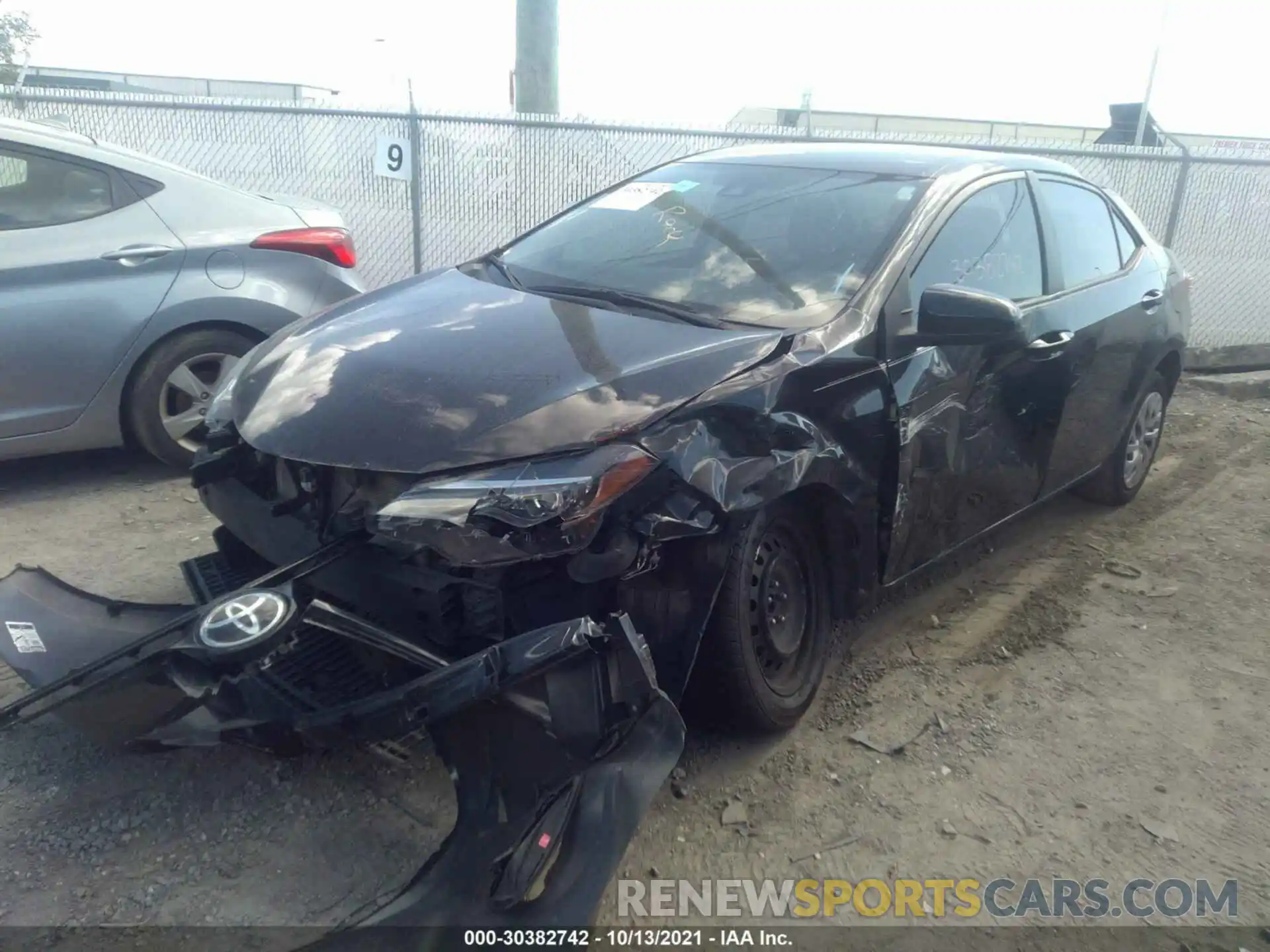 2 Photograph of a damaged car 2T1BURHE1KC206499 TOYOTA COROLLA 2019