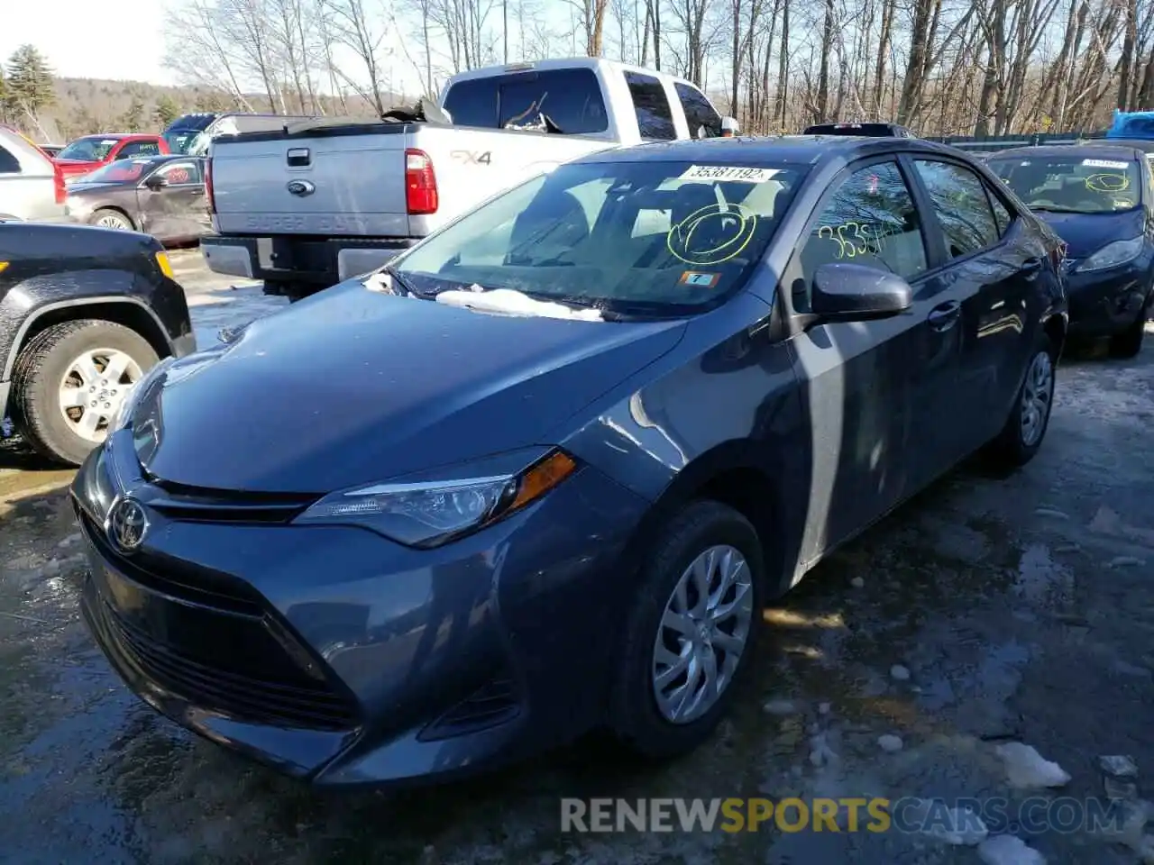 2 Photograph of a damaged car 2T1BURHE1KC206762 TOYOTA COROLLA 2019