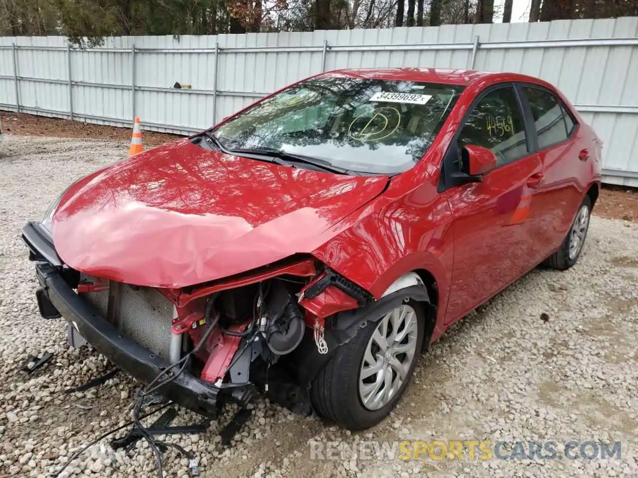 2 Photograph of a damaged car 2T1BURHE1KC209127 TOYOTA COROLLA 2019