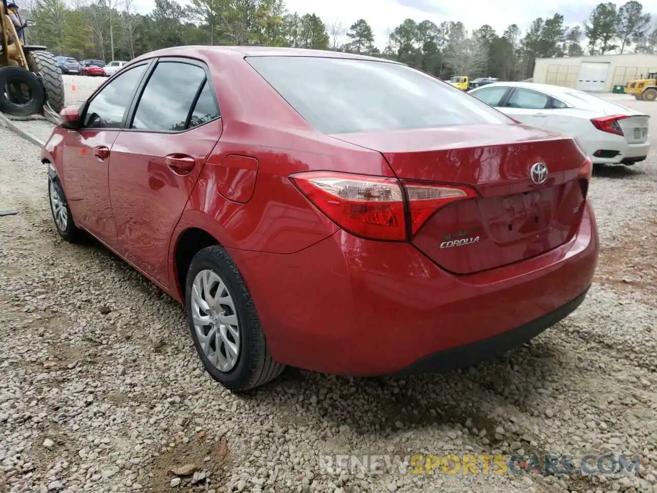 3 Photograph of a damaged car 2T1BURHE1KC209127 TOYOTA COROLLA 2019