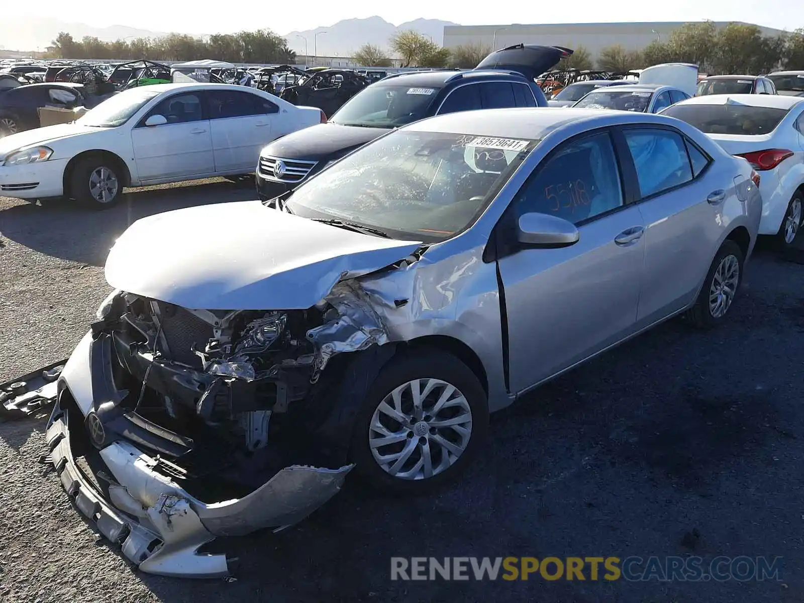 2 Photograph of a damaged car 2T1BURHE1KC209578 TOYOTA COROLLA 2019