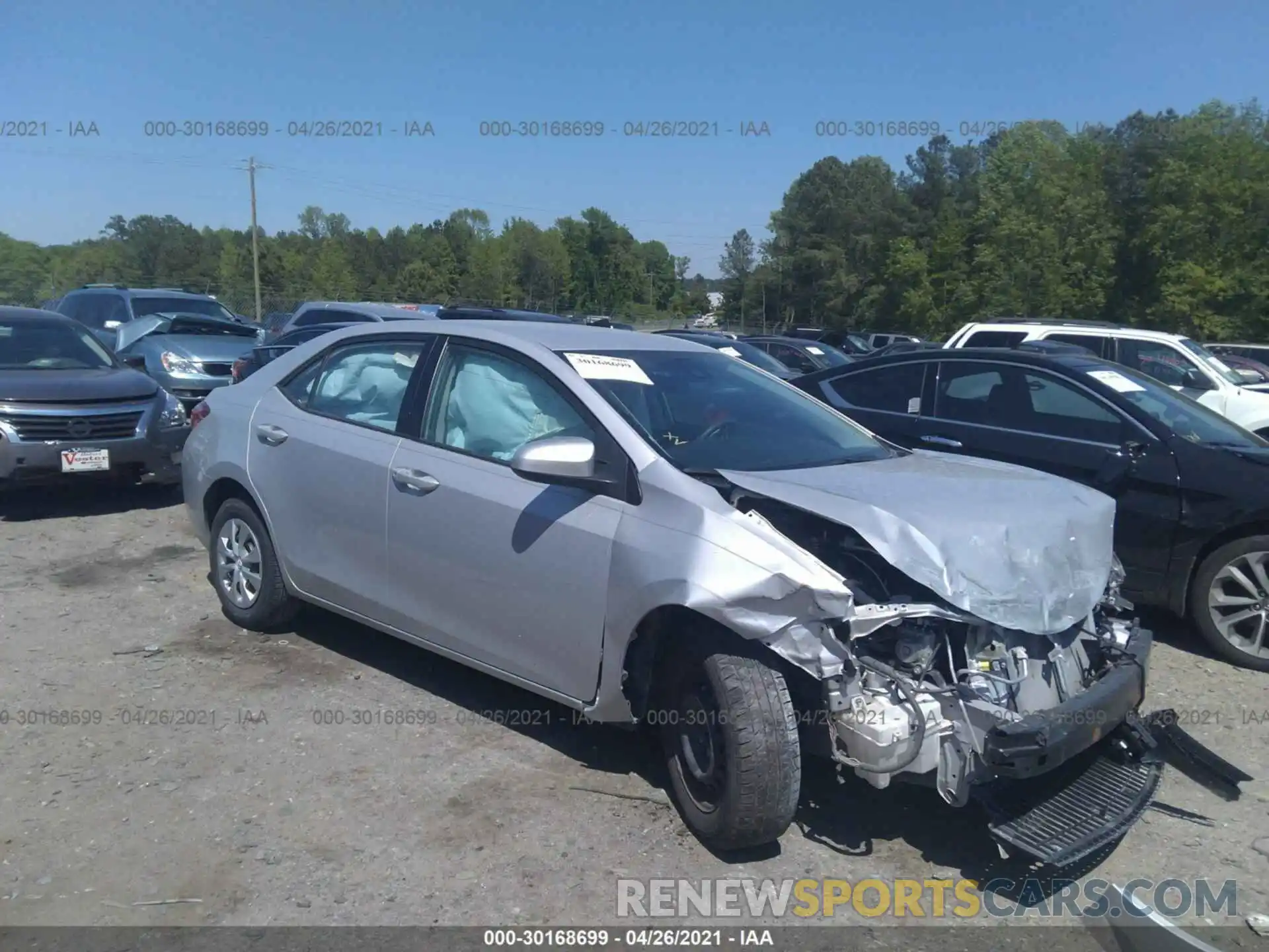 1 Photograph of a damaged car 2T1BURHE1KC211265 TOYOTA COROLLA 2019