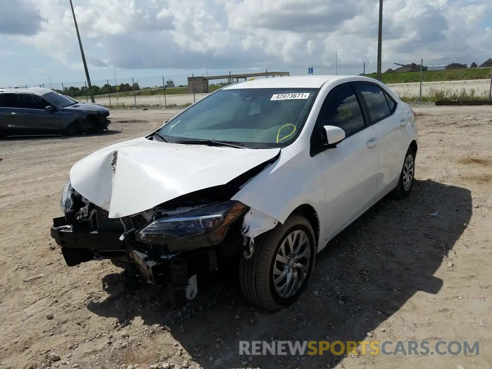 2 Photograph of a damaged car 2T1BURHE1KC212853 TOYOTA COROLLA 2019