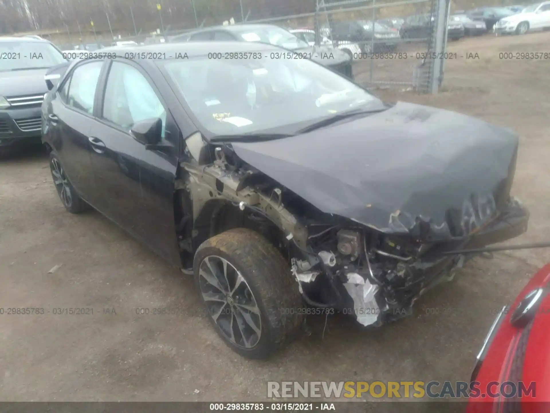 1 Photograph of a damaged car 2T1BURHE1KC213727 TOYOTA COROLLA 2019