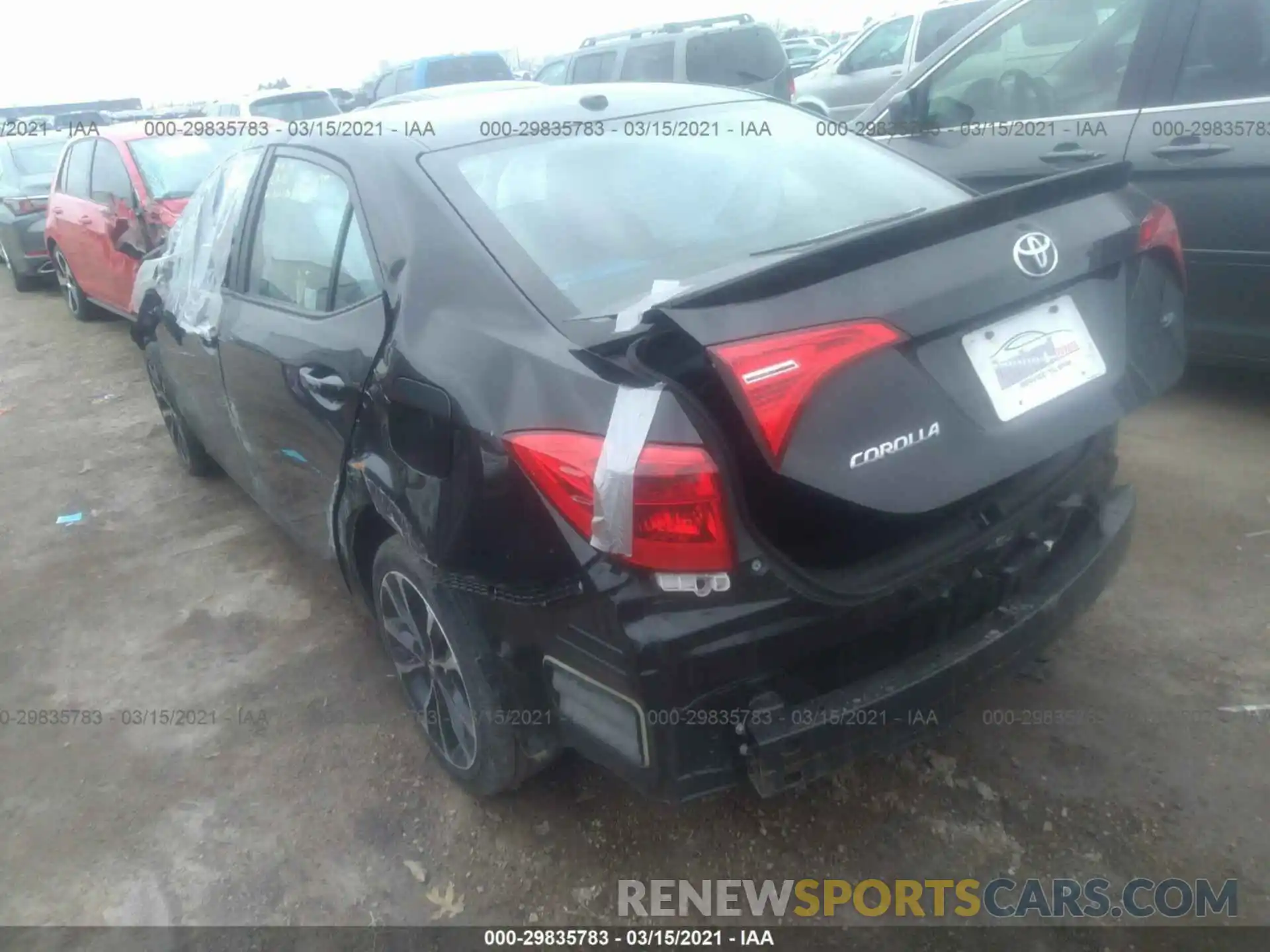 3 Photograph of a damaged car 2T1BURHE1KC213727 TOYOTA COROLLA 2019