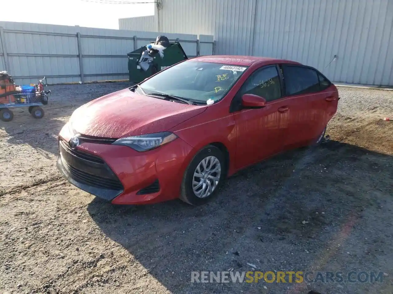 2 Photograph of a damaged car 2T1BURHE1KC214862 TOYOTA COROLLA 2019