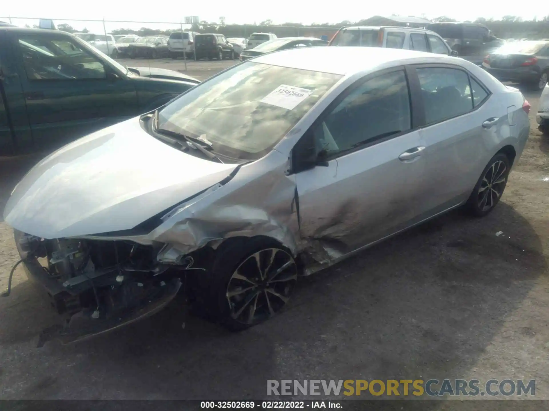 2 Photograph of a damaged car 2T1BURHE1KC215493 TOYOTA COROLLA 2019