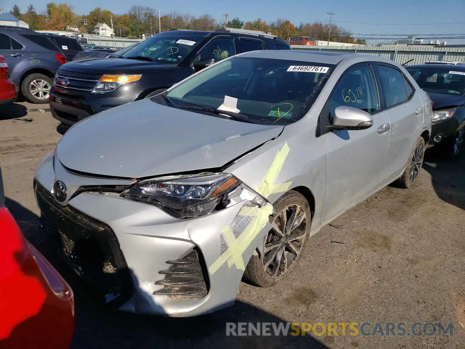 2 Photograph of a damaged car 2T1BURHE1KC215588 TOYOTA COROLLA 2019