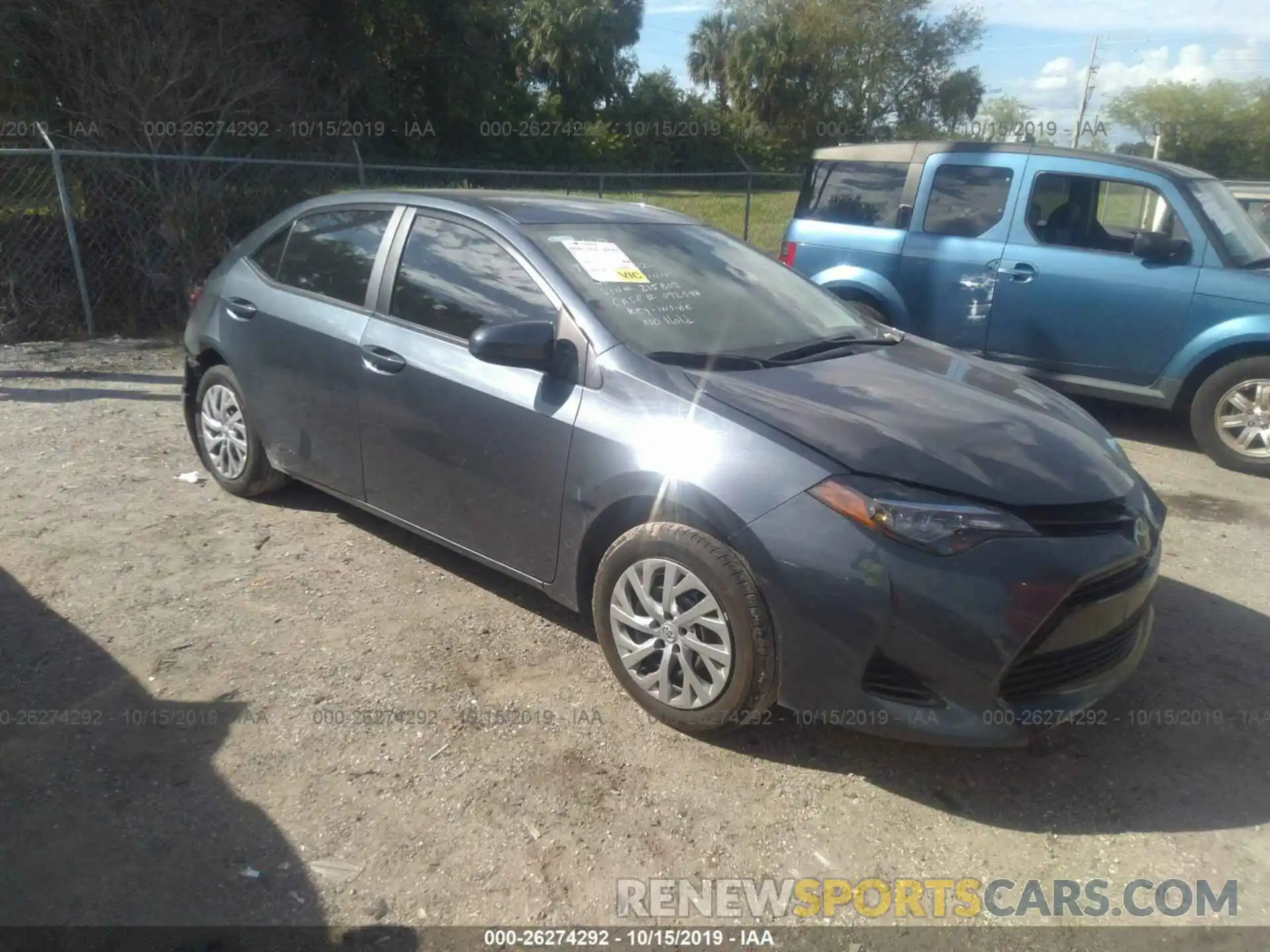 1 Photograph of a damaged car 2T1BURHE1KC215803 TOYOTA COROLLA 2019