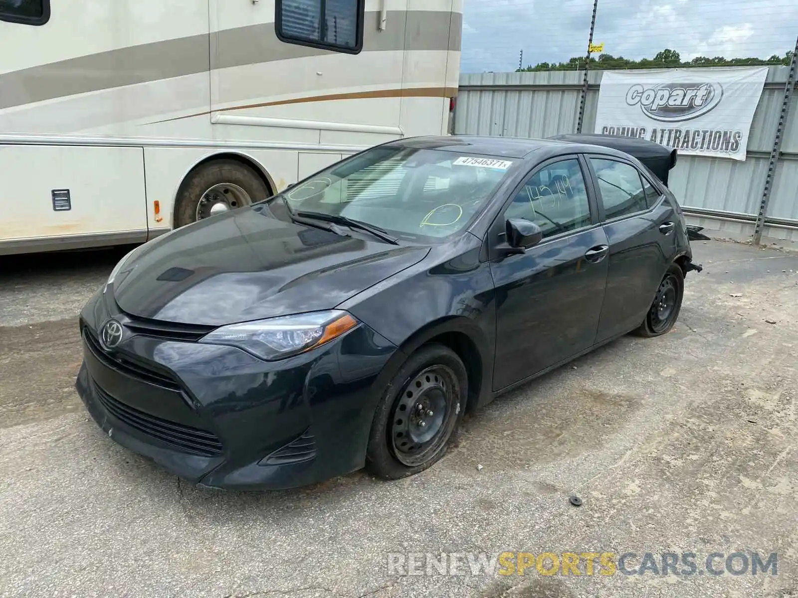 2 Photograph of a damaged car 2T1BURHE1KC218538 TOYOTA COROLLA 2019