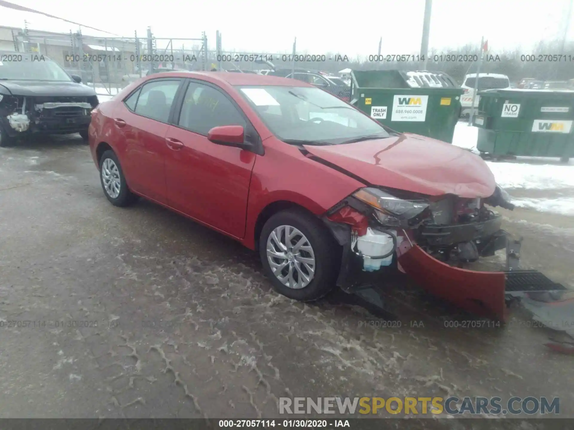 1 Photograph of a damaged car 2T1BURHE1KC218734 TOYOTA COROLLA 2019