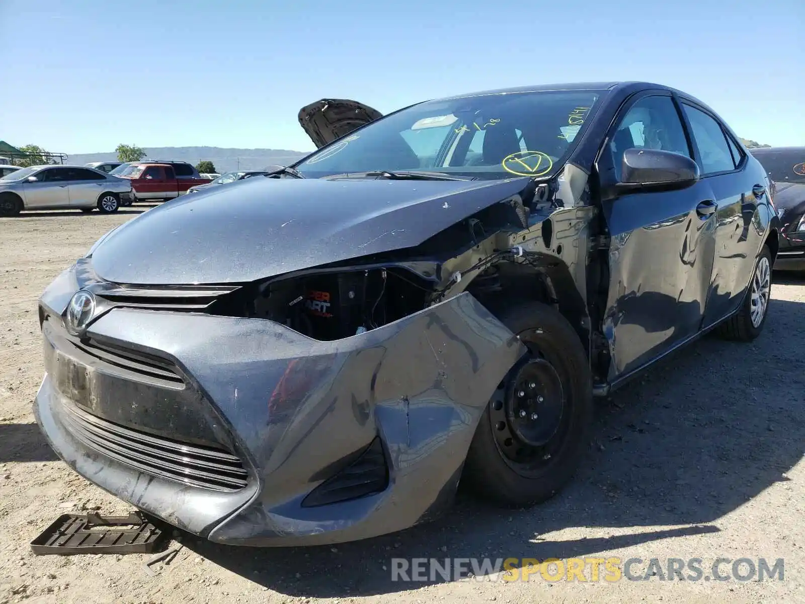 2 Photograph of a damaged car 2T1BURHE1KC220192 TOYOTA COROLLA 2019