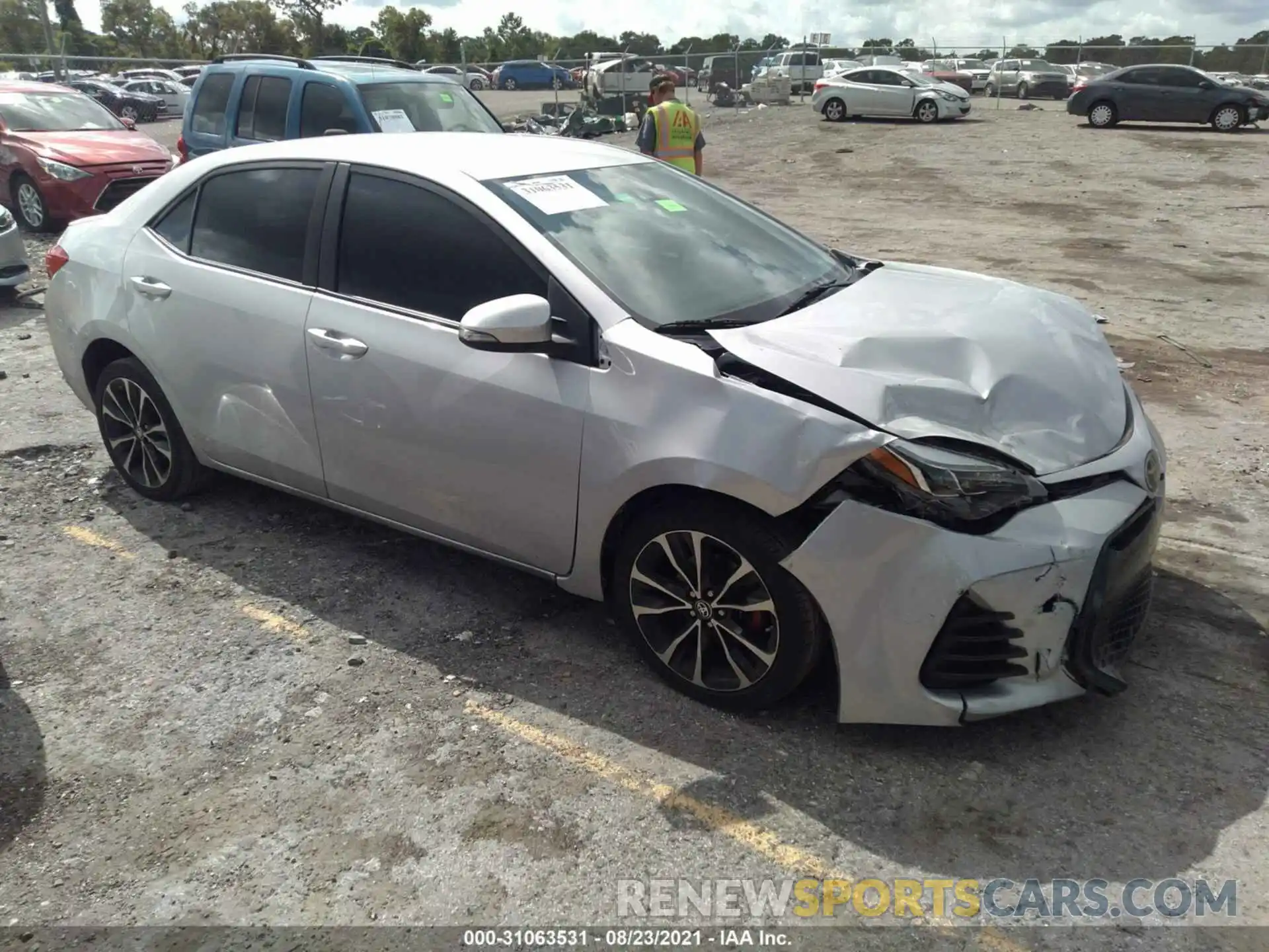 1 Photograph of a damaged car 2T1BURHE1KC221410 TOYOTA COROLLA 2019