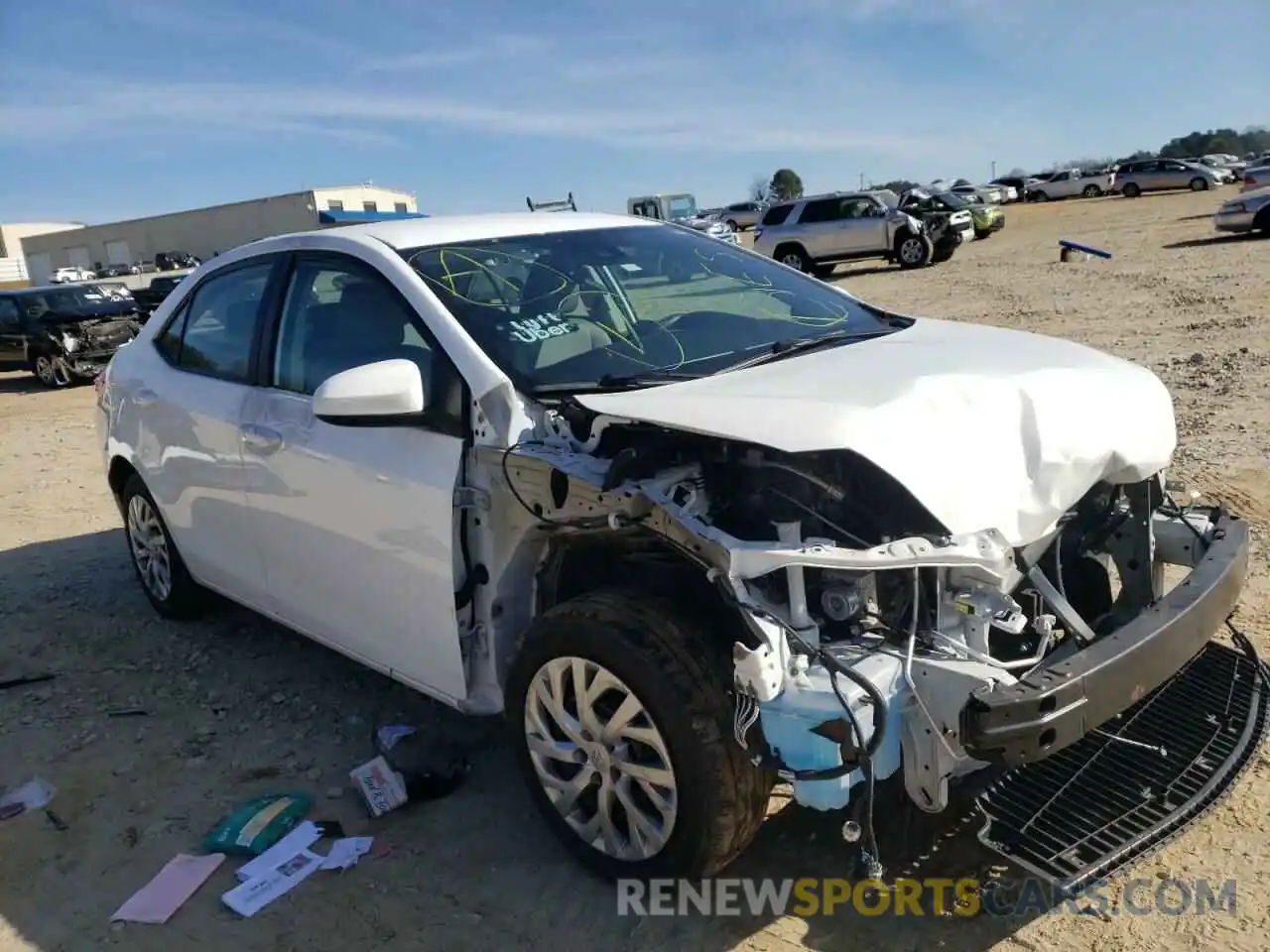 1 Photograph of a damaged car 2T1BURHE1KC222671 TOYOTA COROLLA 2019