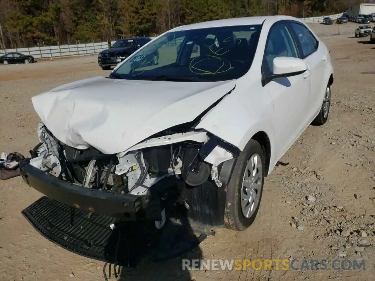 2 Photograph of a damaged car 2T1BURHE1KC222671 TOYOTA COROLLA 2019