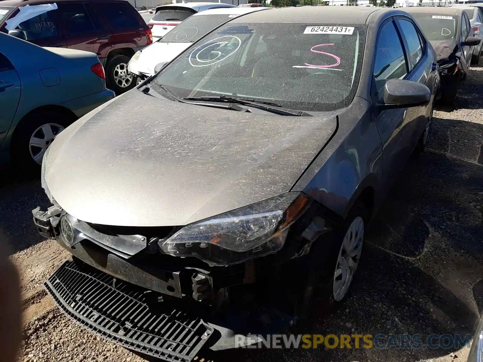 2 Photograph of a damaged car 2T1BURHE1KC224792 TOYOTA COROLLA 2019