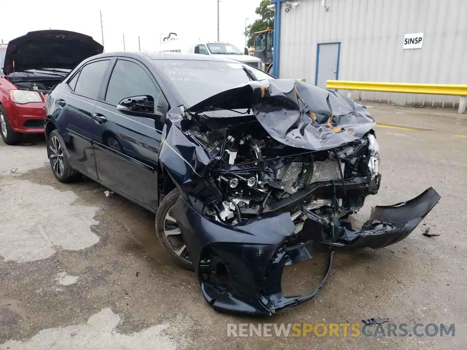 1 Photograph of a damaged car 2T1BURHE1KC225845 TOYOTA COROLLA 2019