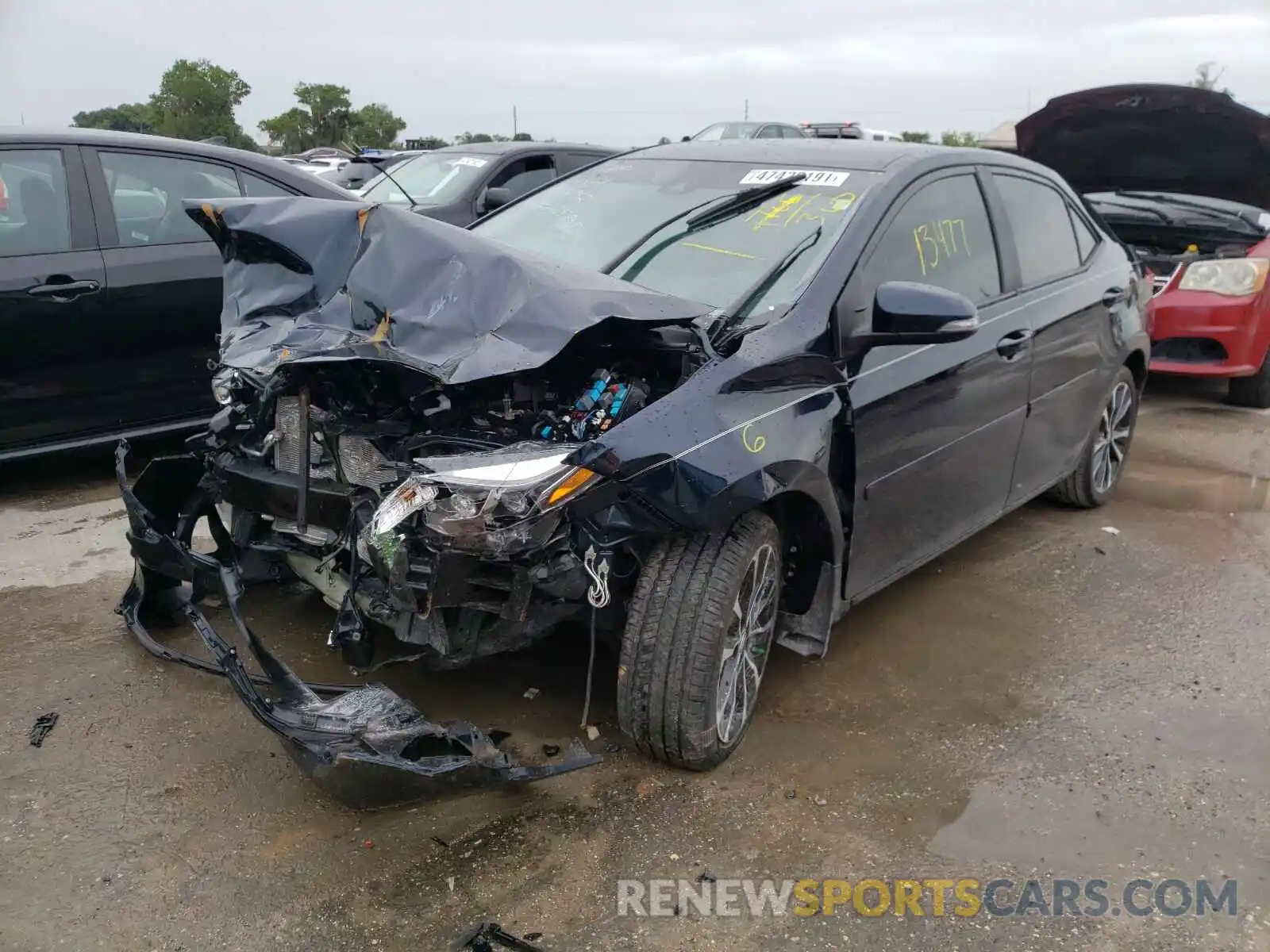 2 Photograph of a damaged car 2T1BURHE1KC225845 TOYOTA COROLLA 2019