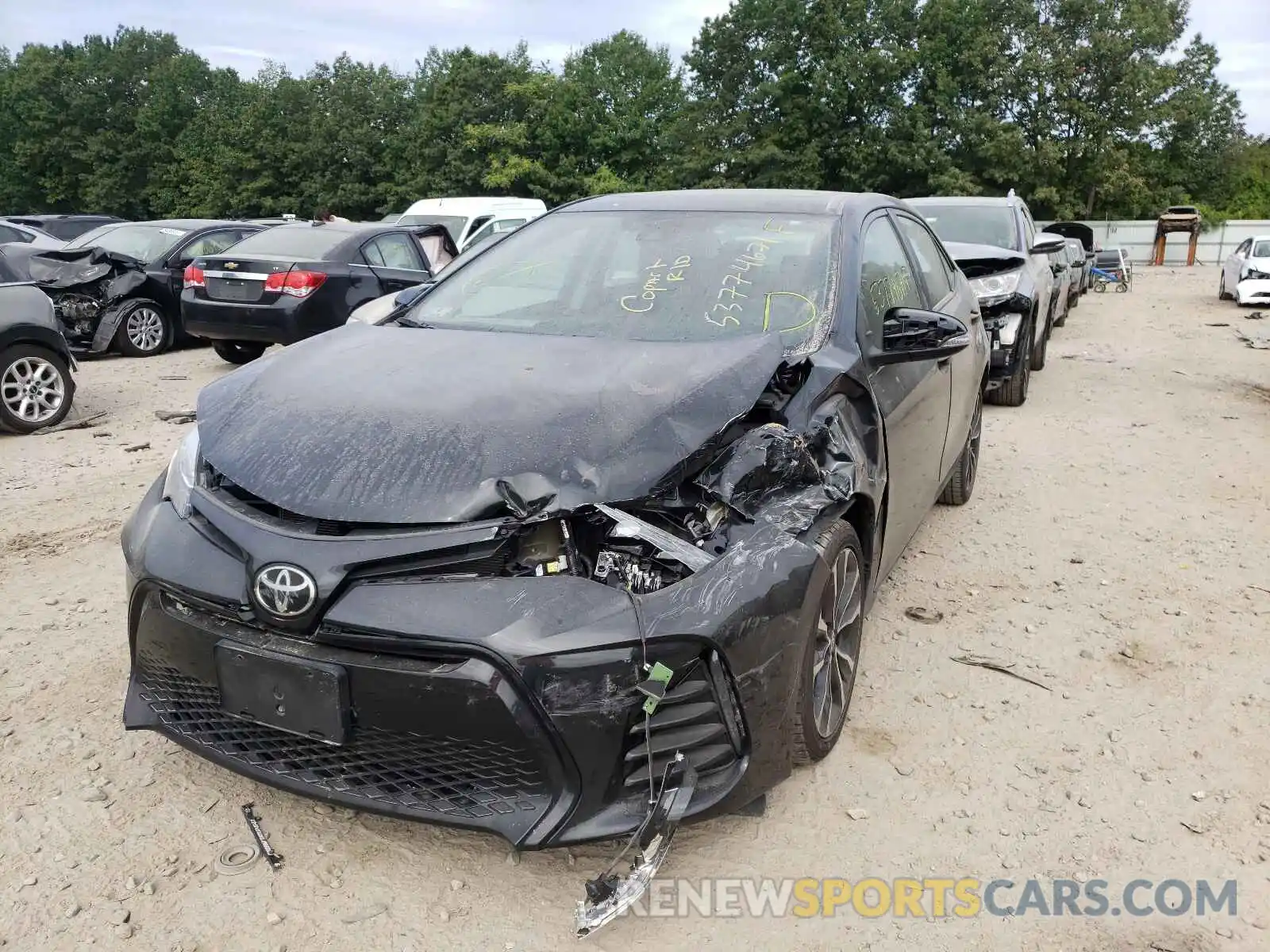 2 Photograph of a damaged car 2T1BURHE1KC226459 TOYOTA COROLLA 2019