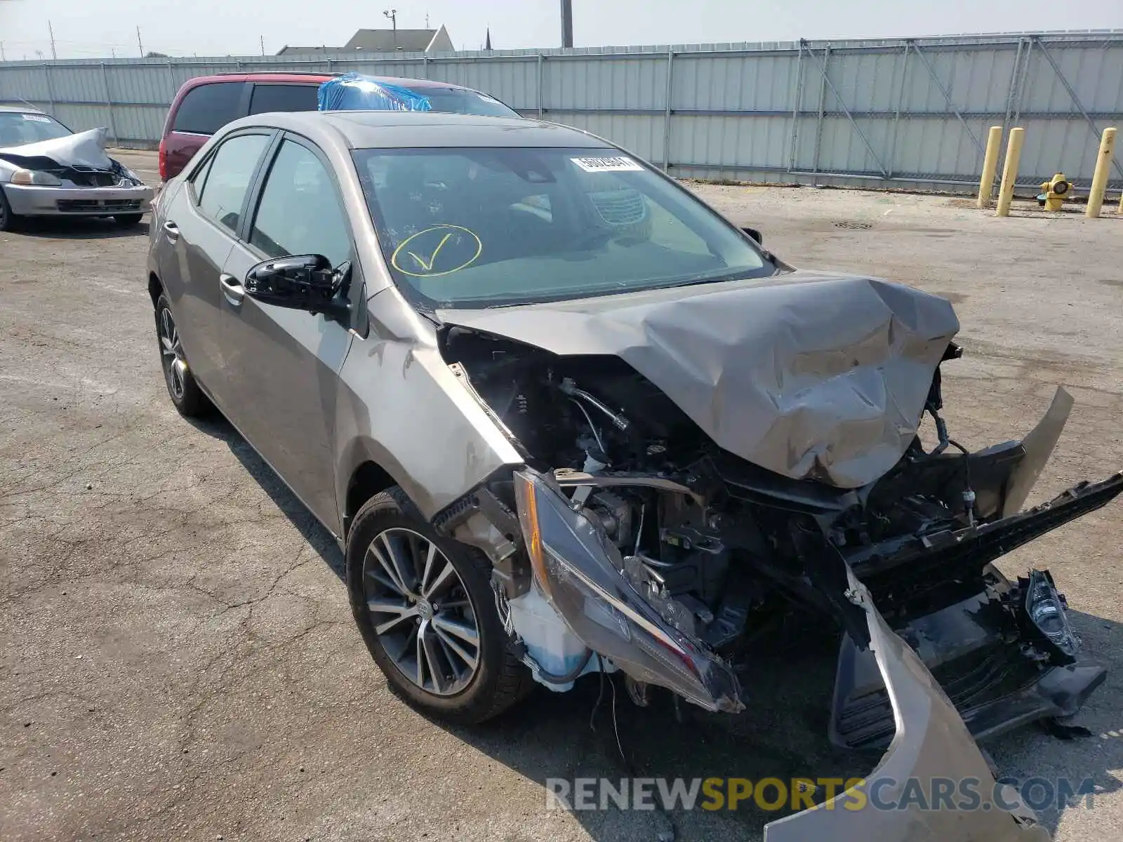 1 Photograph of a damaged car 2T1BURHE1KC227756 TOYOTA COROLLA 2019