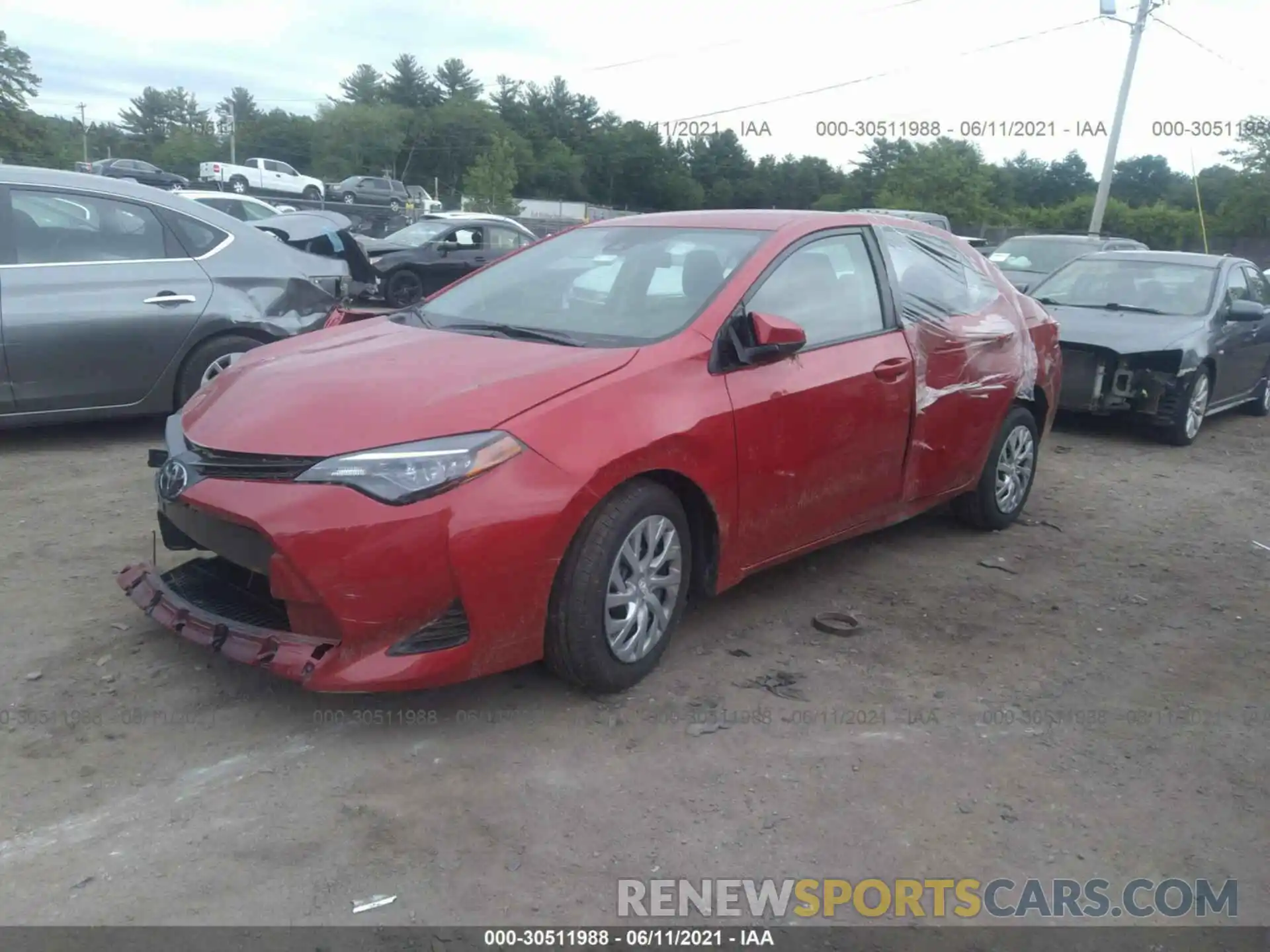 2 Photograph of a damaged car 2T1BURHE1KC227840 TOYOTA COROLLA 2019