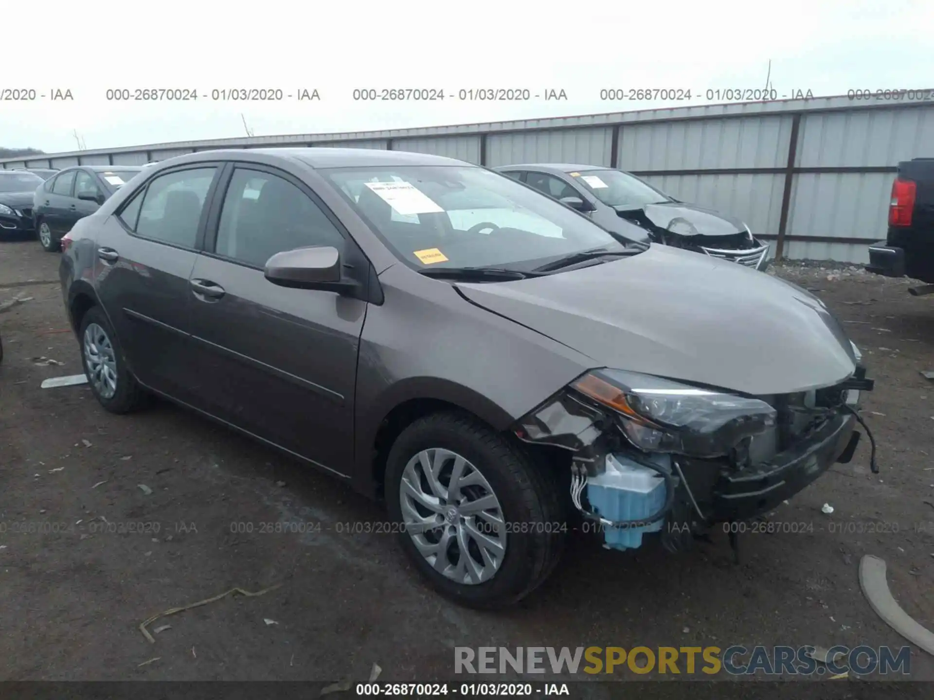 1 Photograph of a damaged car 2T1BURHE1KC228874 TOYOTA COROLLA 2019