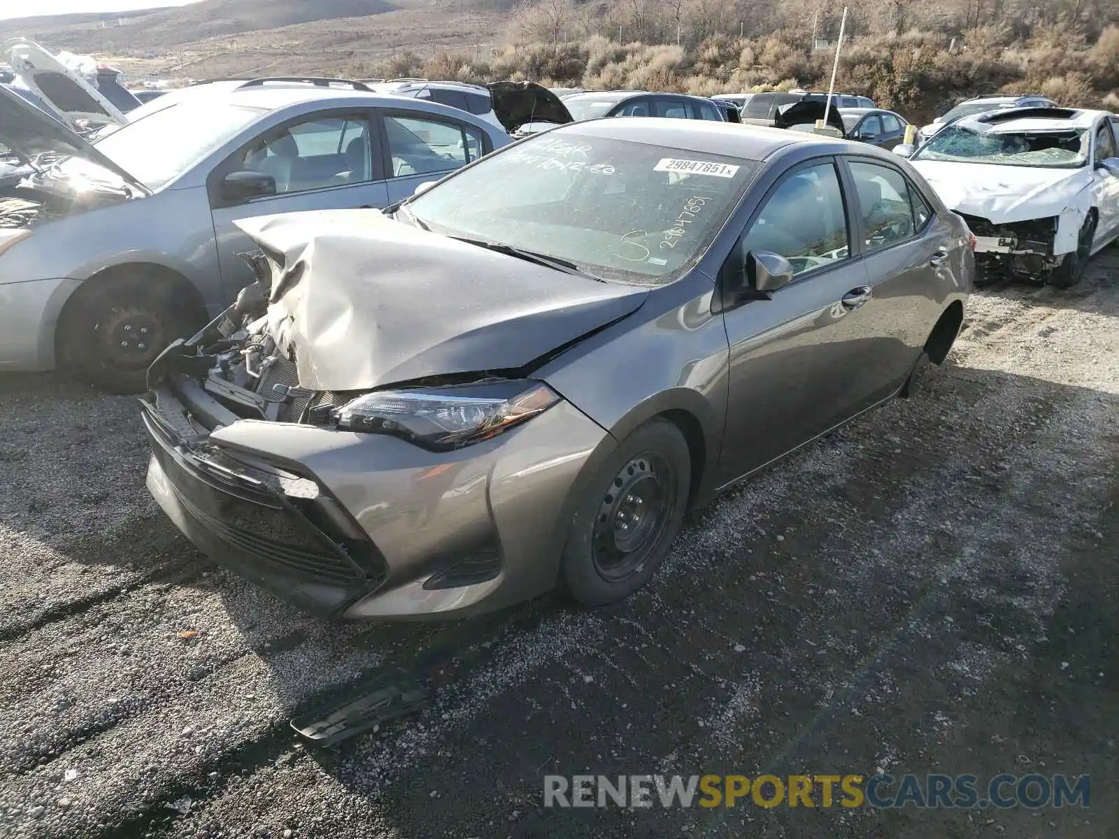 2 Photograph of a damaged car 2T1BURHE1KC229779 TOYOTA COROLLA 2019