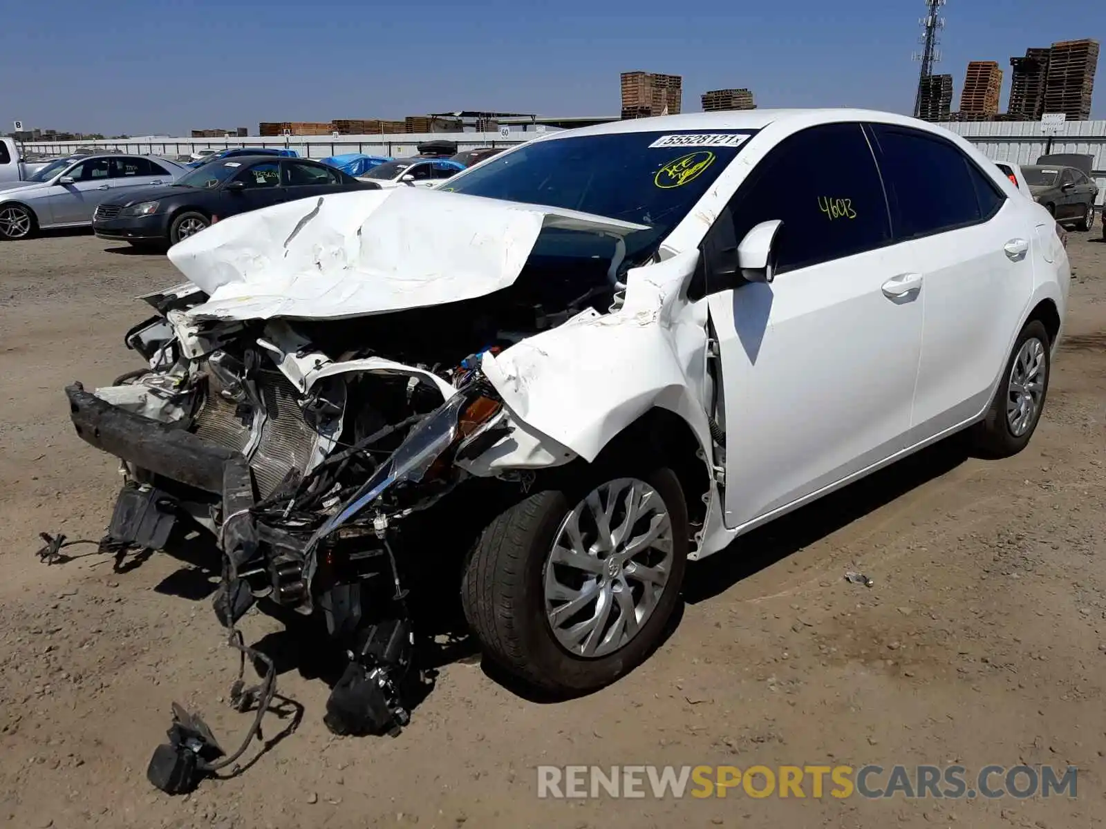 2 Photograph of a damaged car 2T1BURHE1KC232522 TOYOTA COROLLA 2019