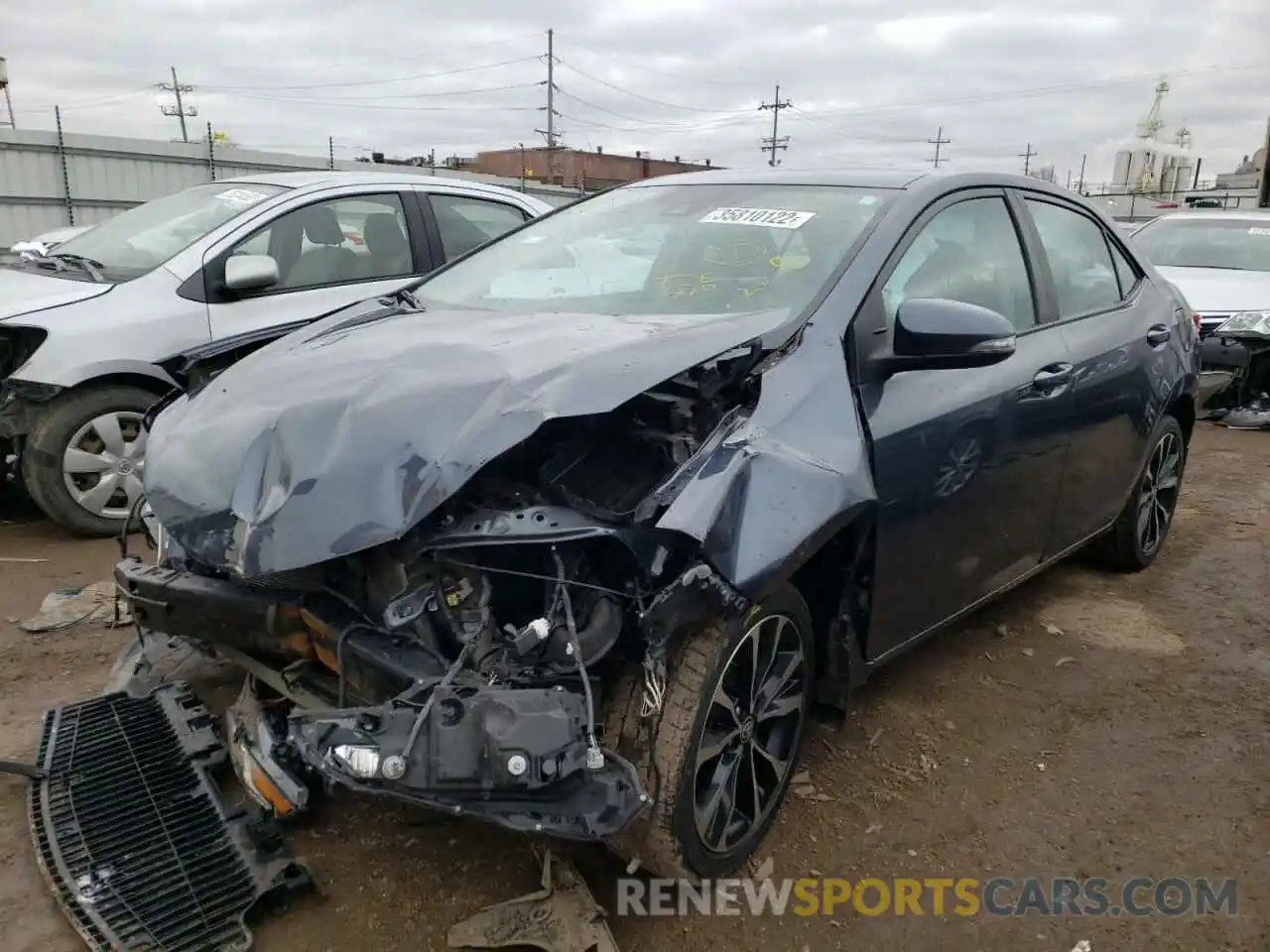 2 Photograph of a damaged car 2T1BURHE1KC233749 TOYOTA COROLLA 2019