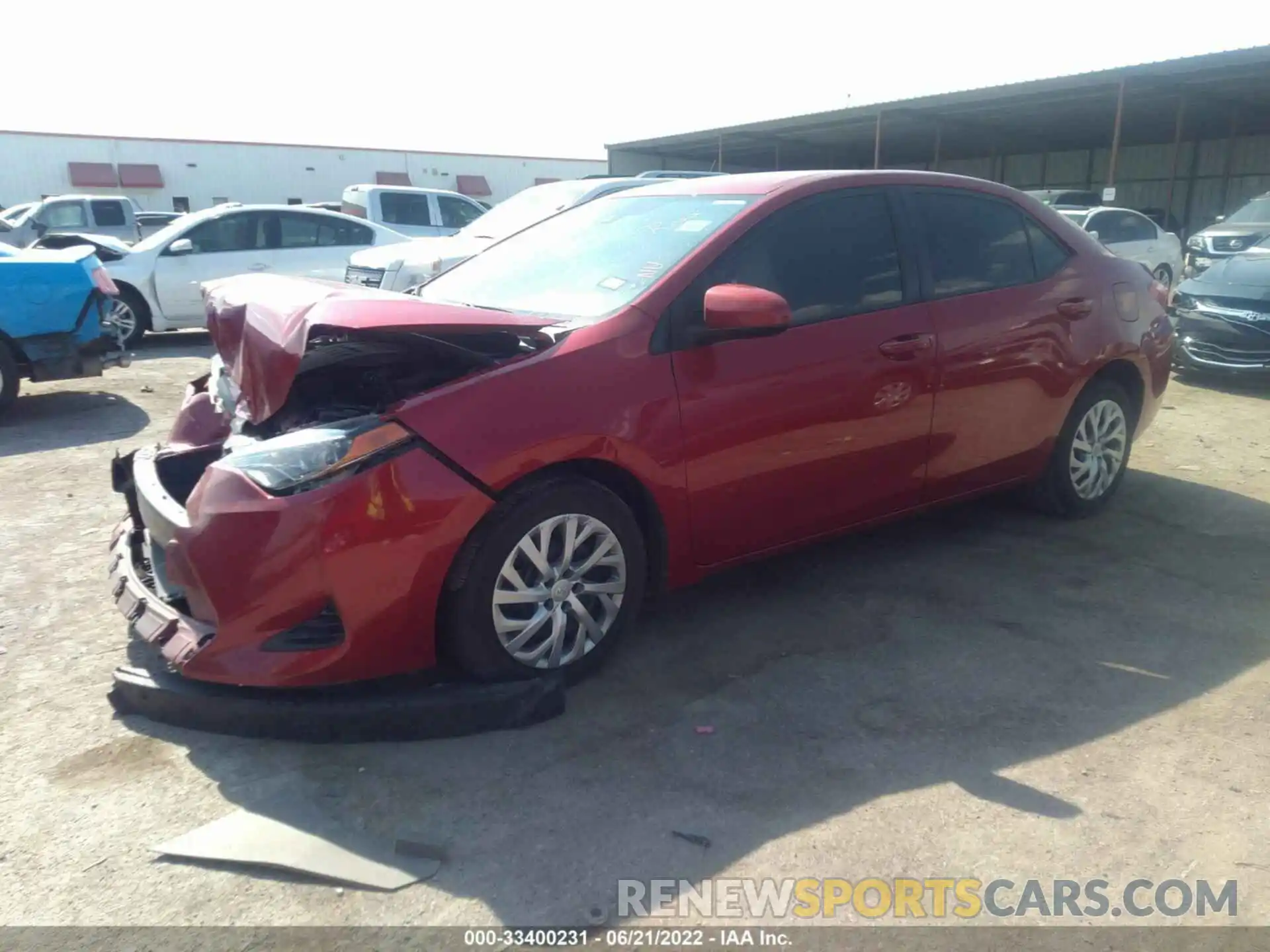 2 Photograph of a damaged car 2T1BURHE1KC233833 TOYOTA COROLLA 2019