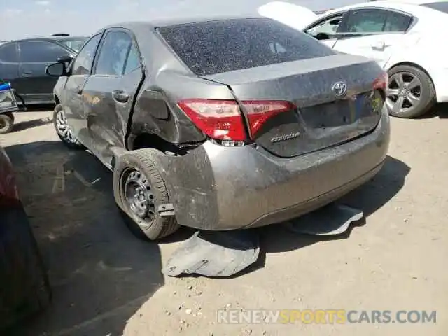 3 Photograph of a damaged car 2T1BURHE1KC234139 TOYOTA COROLLA 2019