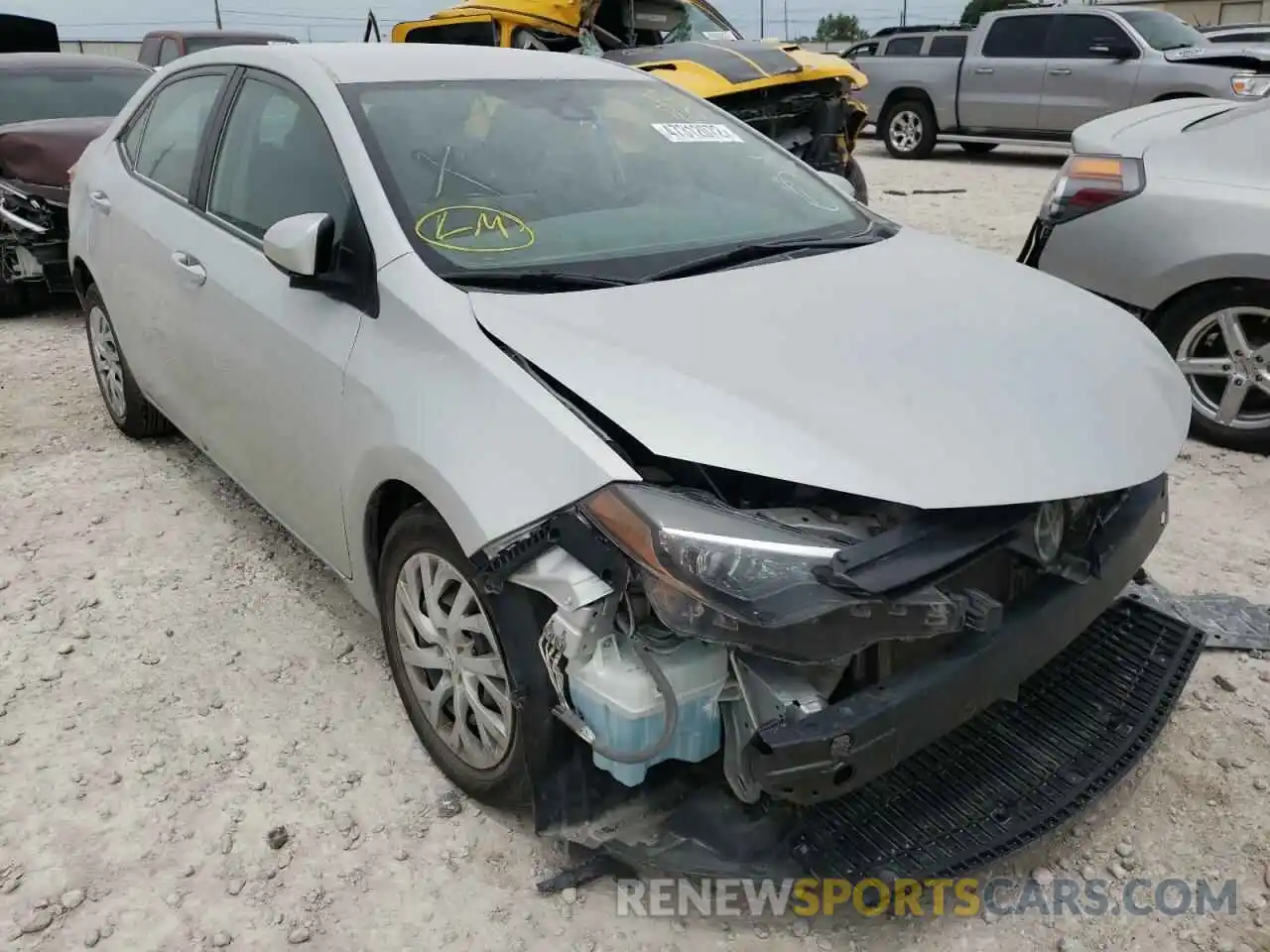 1 Photograph of a damaged car 2T1BURHE1KC235372 TOYOTA COROLLA 2019