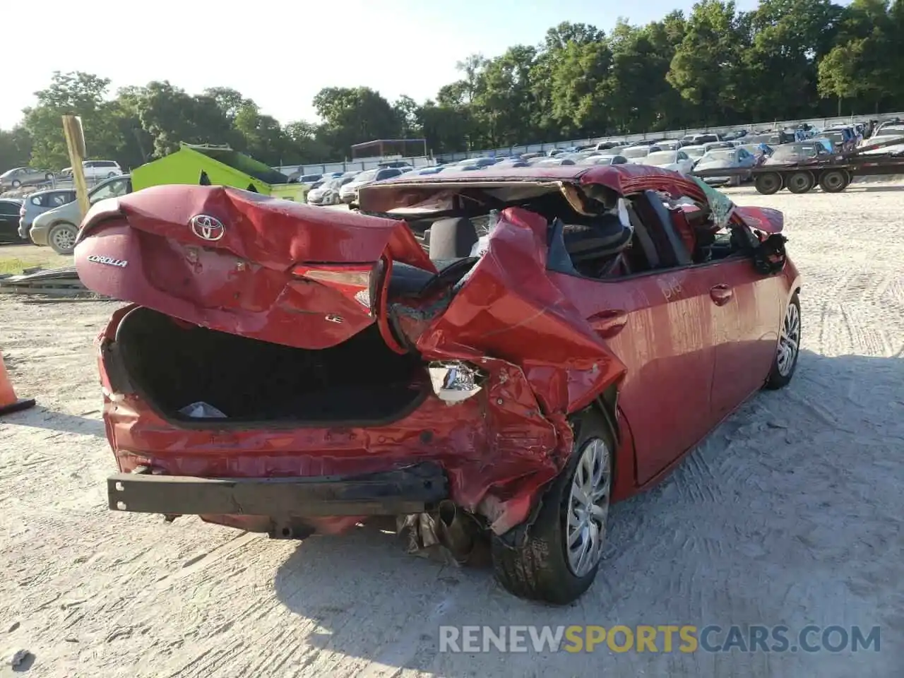 4 Photograph of a damaged car 2T1BURHE1KC236747 TOYOTA COROLLA 2019