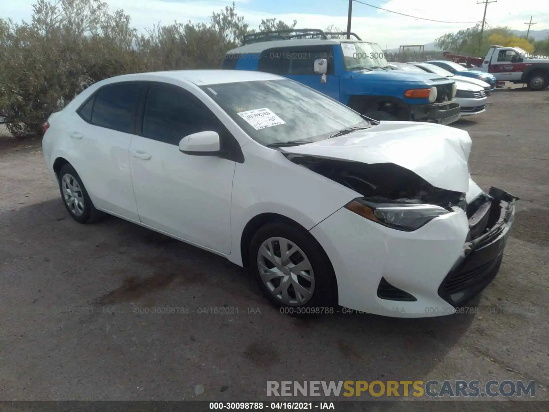 1 Photograph of a damaged car 2T1BURHE1KC237042 TOYOTA COROLLA 2019