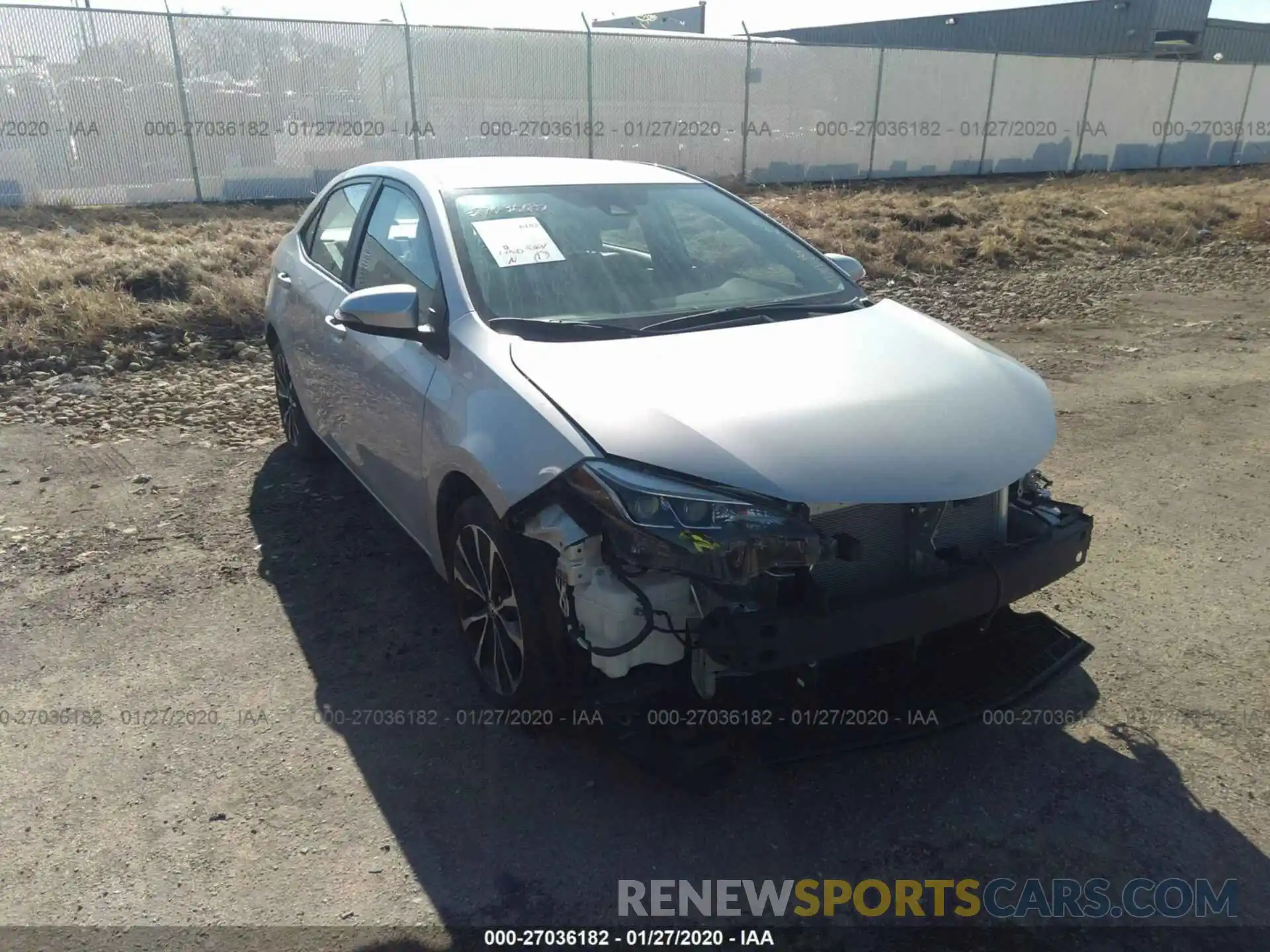 1 Photograph of a damaged car 2T1BURHE1KC237185 TOYOTA COROLLA 2019