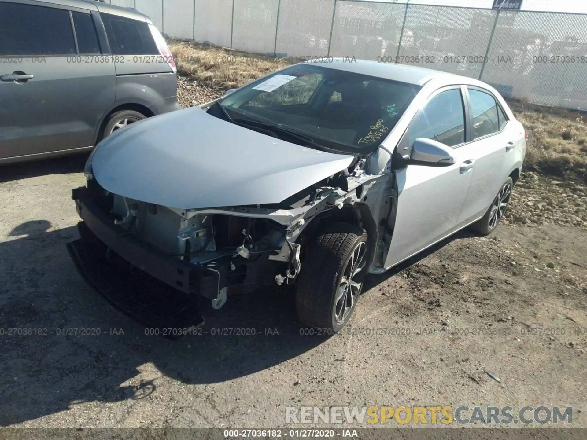 2 Photograph of a damaged car 2T1BURHE1KC237185 TOYOTA COROLLA 2019