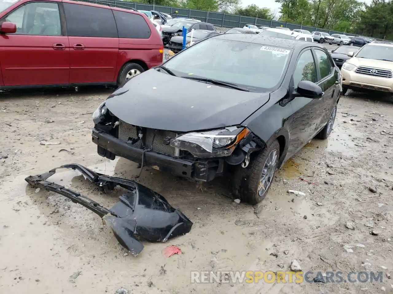 2 Photograph of a damaged car 2T1BURHE1KC237834 TOYOTA COROLLA 2019