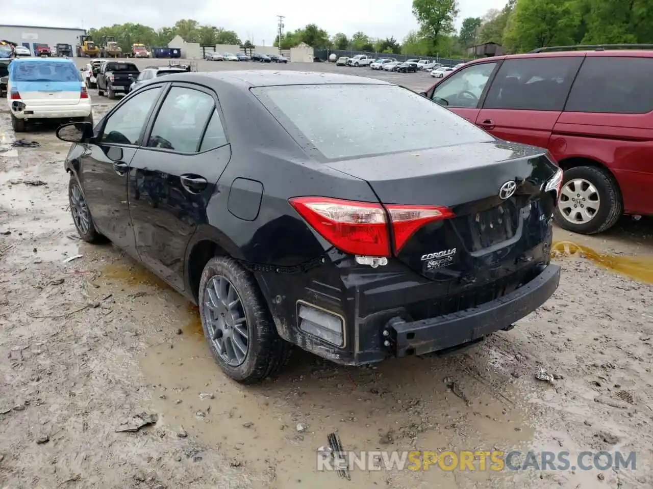 3 Photograph of a damaged car 2T1BURHE1KC237834 TOYOTA COROLLA 2019