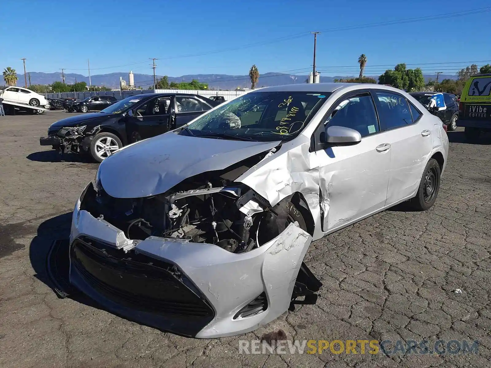 2 Photograph of a damaged car 2T1BURHE1KC239048 TOYOTA COROLLA 2019