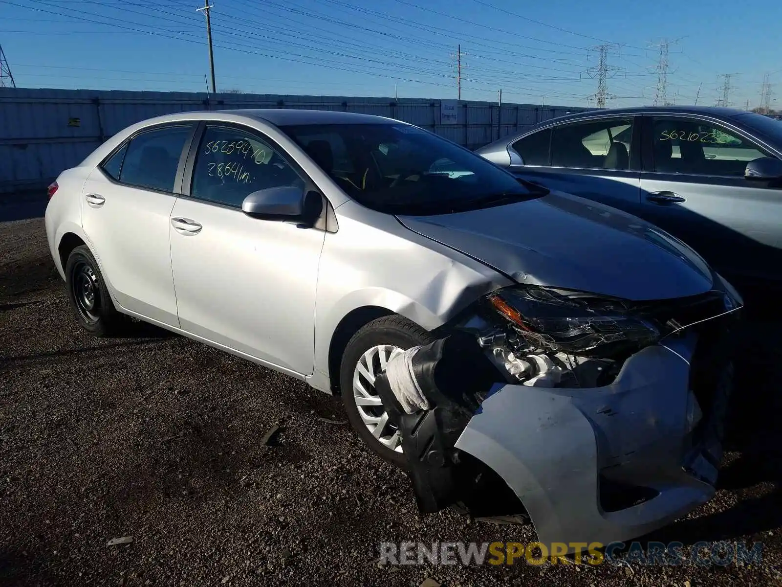 1 Photograph of a damaged car 2T1BURHE1KC239535 TOYOTA COROLLA 2019