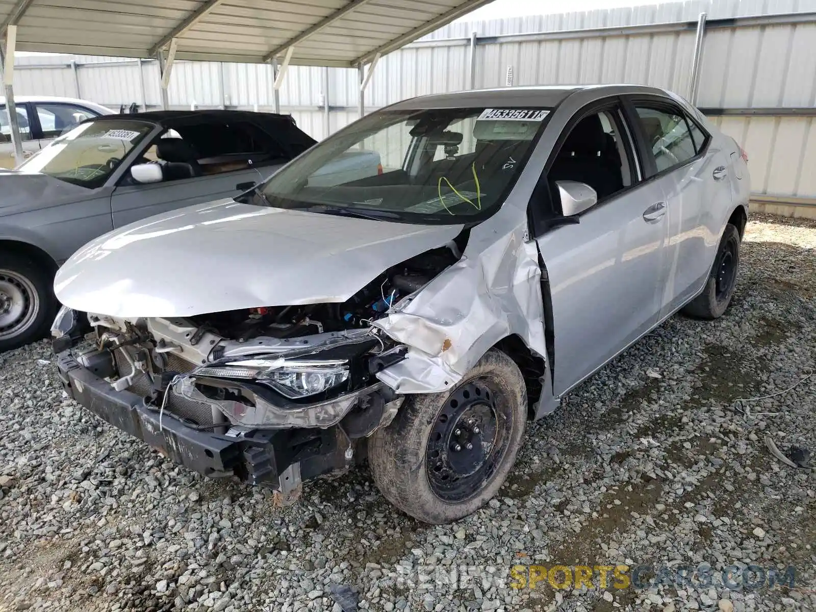 2 Photograph of a damaged car 2T1BURHE1KC240183 TOYOTA COROLLA 2019