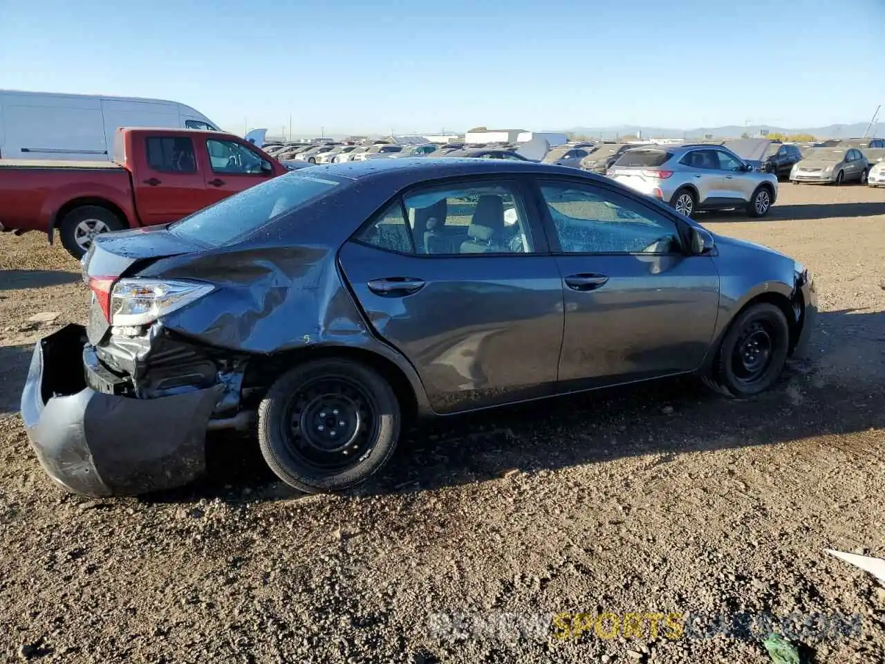 3 Photograph of a damaged car 2T1BURHE1KC240488 TOYOTA COROLLA 2019